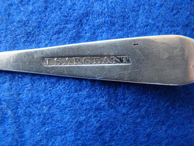 An American Silver Teaspoon by Jacob Sargeant of Hartford, CT., circa 1785 — image 2